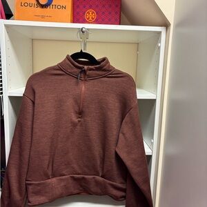 Athleta Cropped 3/4 Zip size Medium NWOT